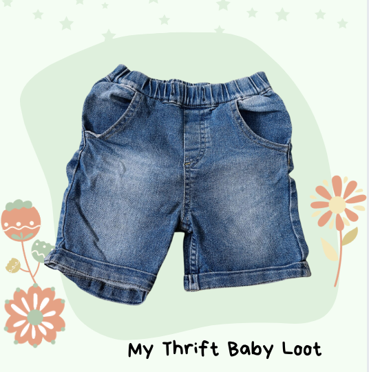 Preloved Babyhug denim shorts (3-4 years)